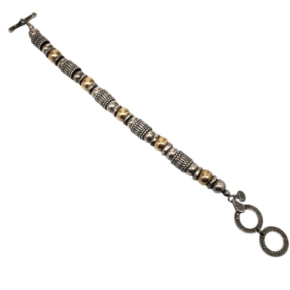 Silpada Sterling Silver & Gold Tone Bead Bracelet #21029 - Picture 3 of 12